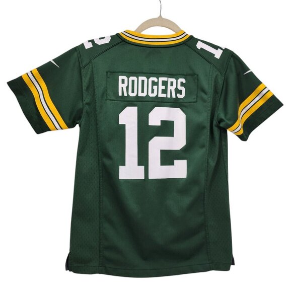 Nike NFL On Field Packers Aaron Rodgers Green Football Jersey Boys Medium - Picture 3 of 11